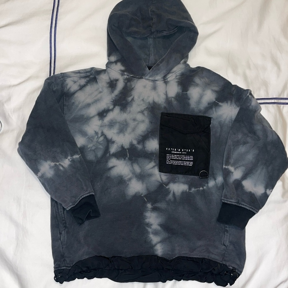 Zara kids size 8 tie dye sweatshirt black